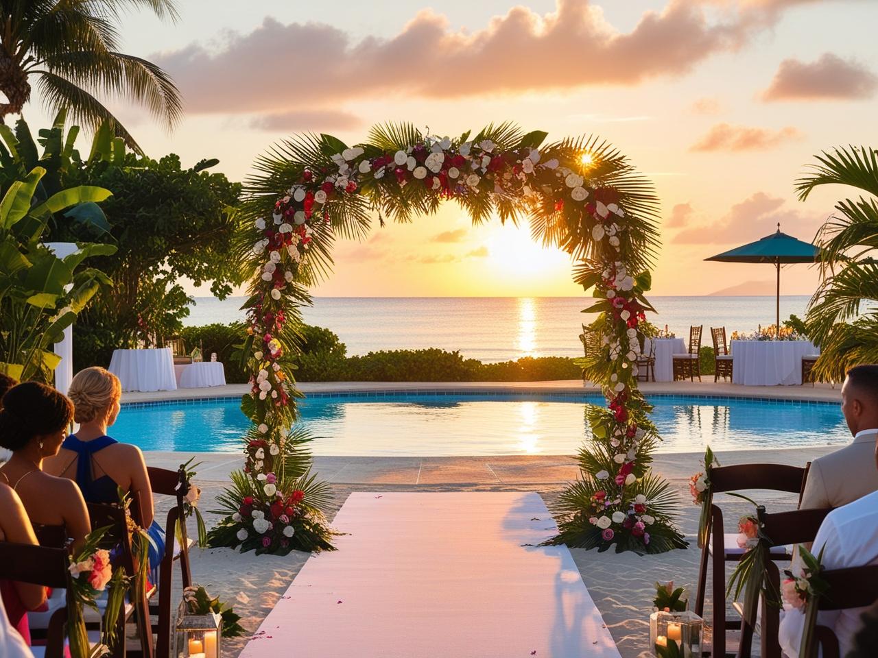 An all-inclusive resort destination known for their budget-friendly wedding packages