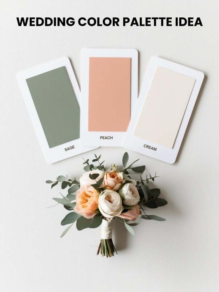 Sage Green - Peach - Cream Palette Idea