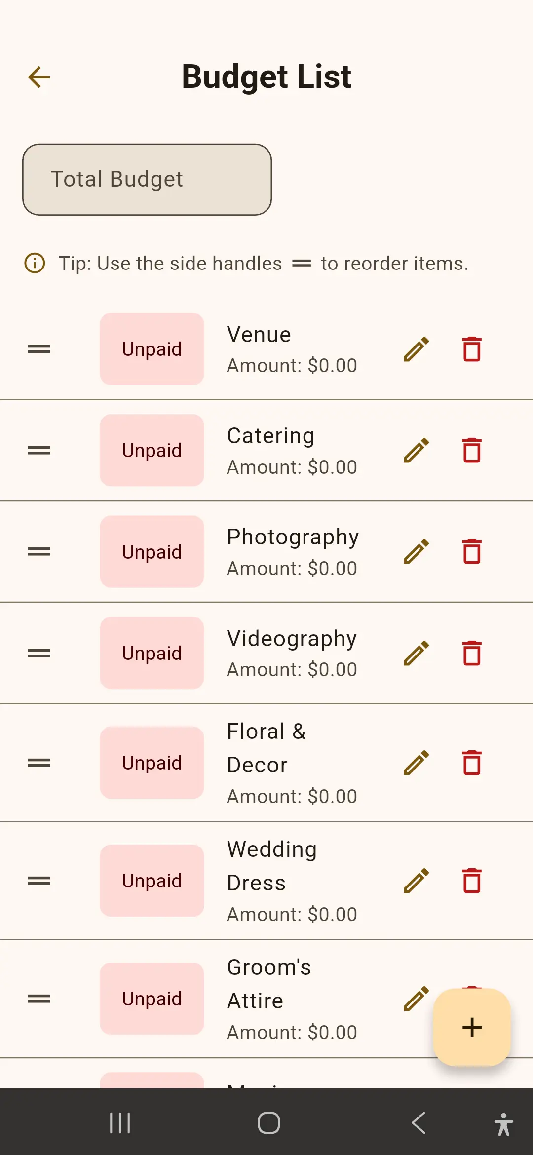 Manage Budget