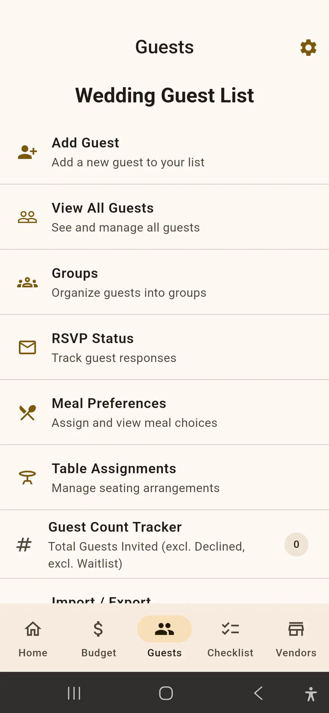 Manage Guests